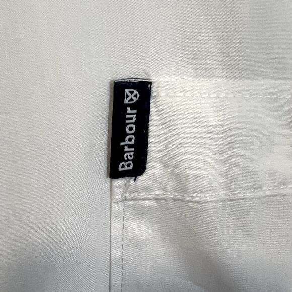 Barbour Mens White Short Sleeve Button Up Shirt Novelty Golf Print Regular Fit - Picture 5 of 8